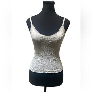 Pink Rose Textured Knit Top in Ivory Mint XS NWT